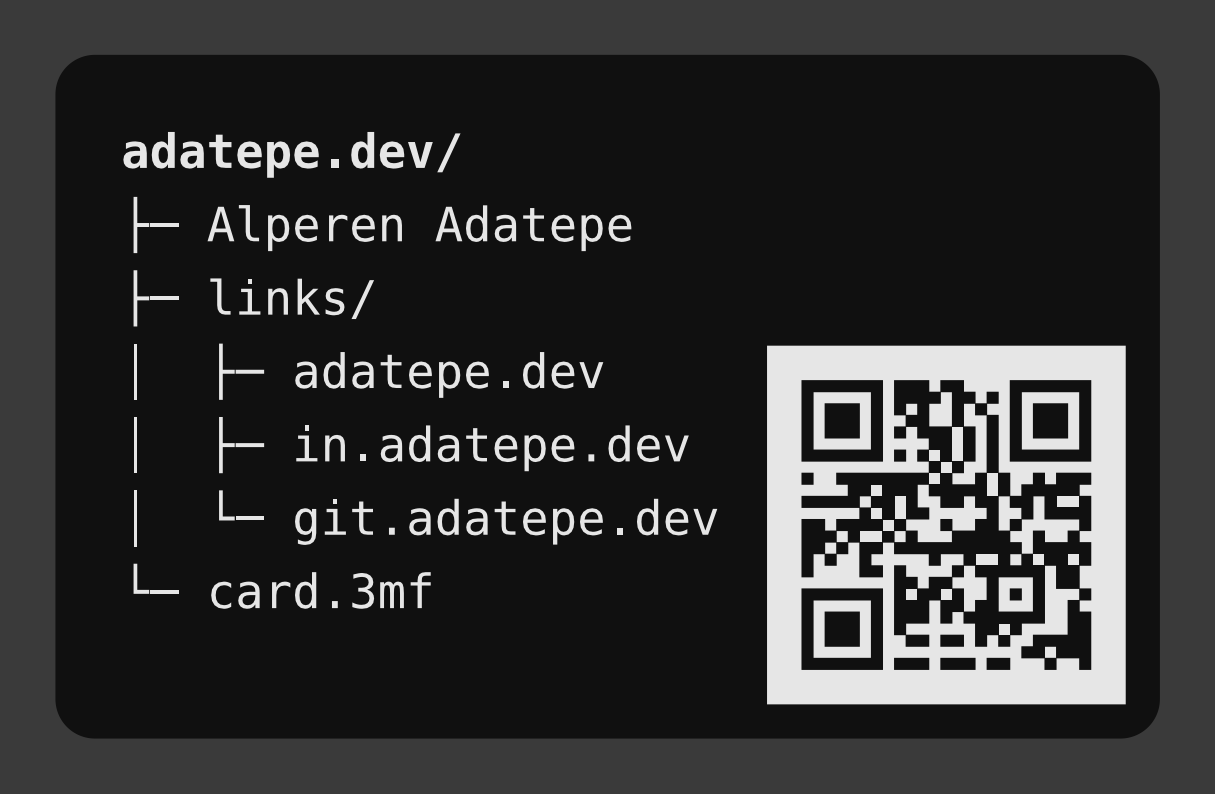 Tree: the card as tree output